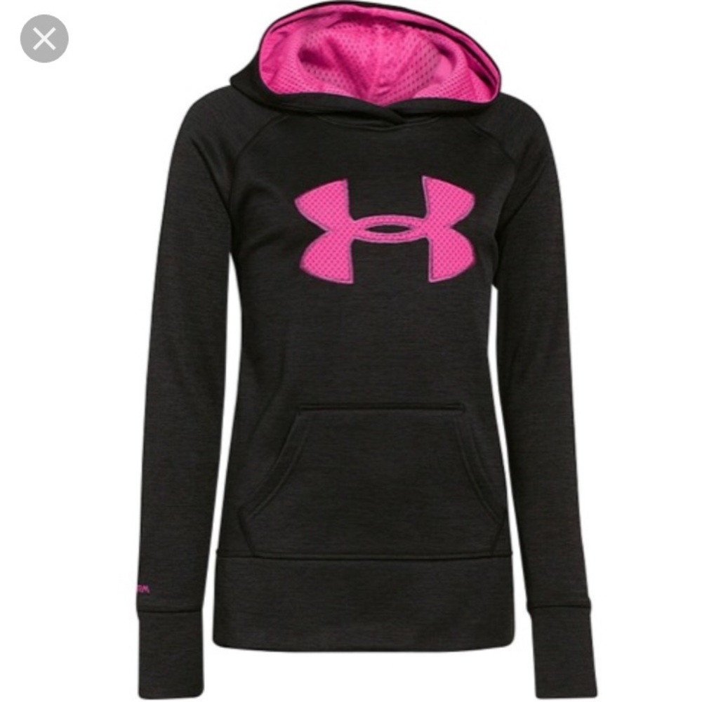 Youth Under Armour pink and Black Hoodie